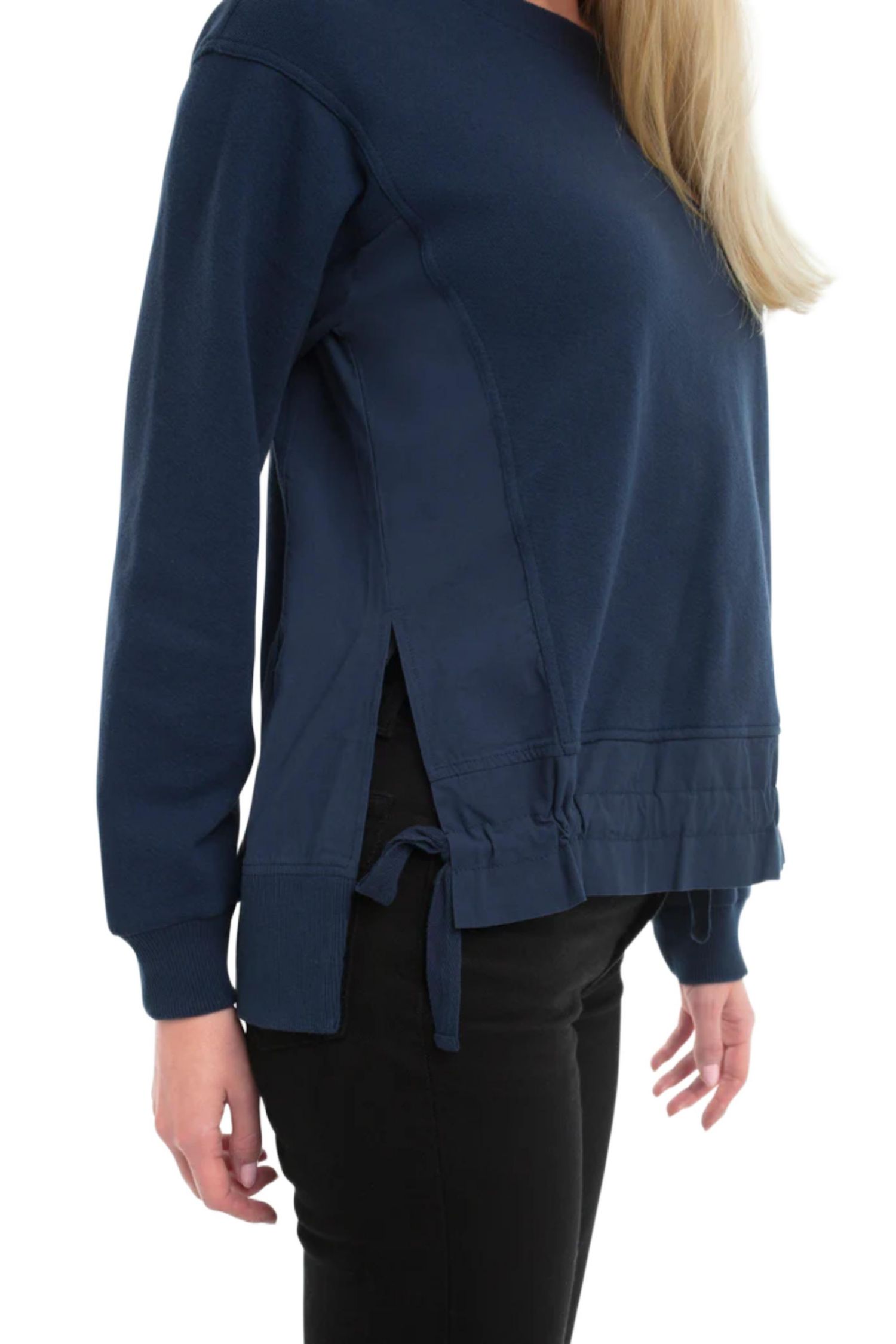 Women's Woven Side Panels Sweatshirt