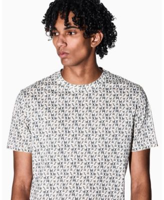 Men's Short Sleeve Jersey Allover logo Print T-Shirt