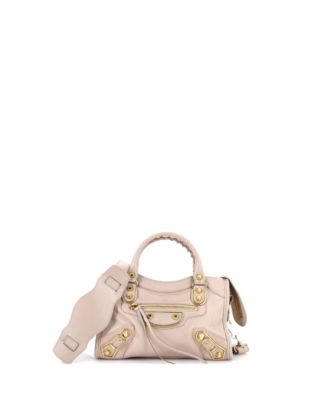 Mini City Classic Metallic Edge Bag Leather