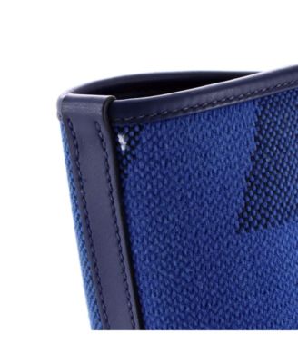 40 Cabas H en Biais Tote Canvas with Leather