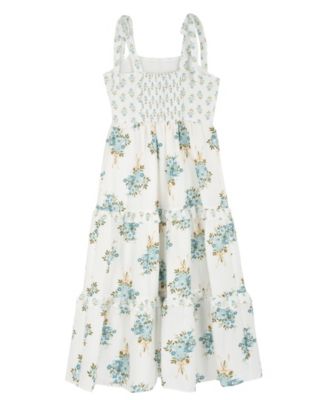 Girls' 7-16 Mix-Print Ruffle Tier Maxi Dress & Bag