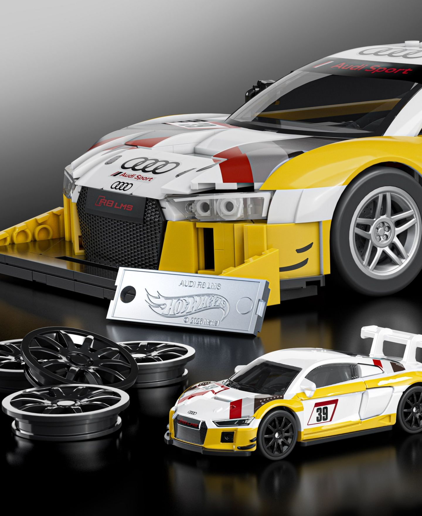 Детский конструктор Mattel Brick Shop Audi R8 LMS Elite 820-Piece Building Set, Ages 10+ — фото 5