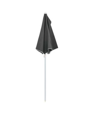 70.9"x35.4" Garden Half Parasol with Pole