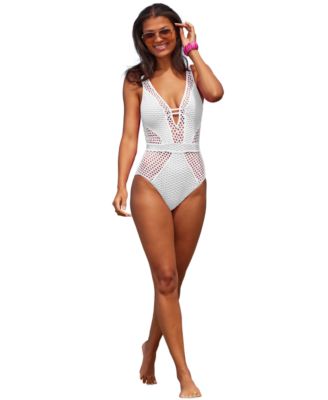 Women's Castaway Fishnet One-Piece Swimsuit