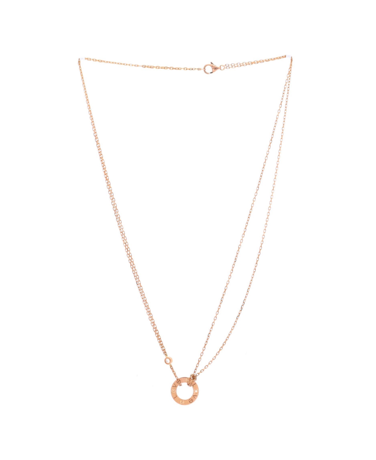 Pre-Owned Cartier 2 Diamonds Love Pendant Necklace