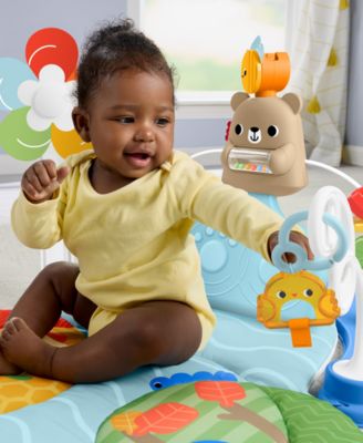 3-in-1 Kick and Sway Activity Gym, Baby Play Mat with Sensory Toys