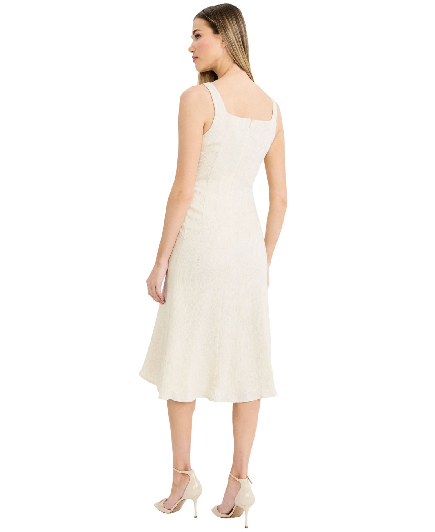 Women's Sleeveless Square Neck Midi Dress