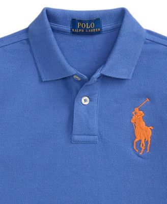Boys' 2-7 Ribbed Collar Short Sleeve Polo Shirt
