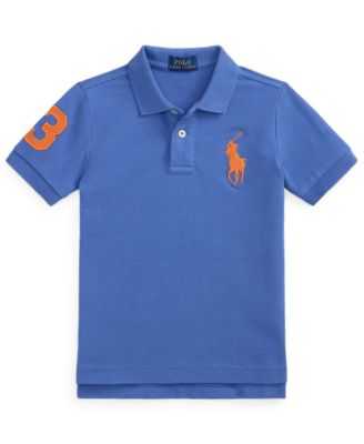 Boys' 2-7 Ribbed Collar Short Sleeve Polo Shirt