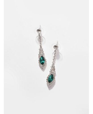 Silver Plated Designer Stone Necklace And Earring Set