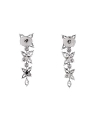 Victoria Mixed Cluster Drop Earrings