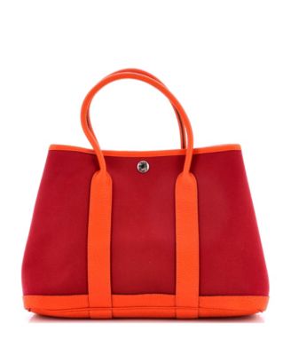 30 Garden Party Tote Toile and Leather