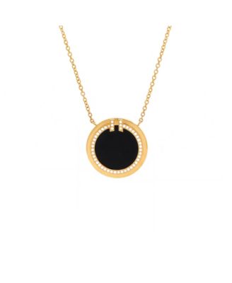 T Circle Pendant Necklace