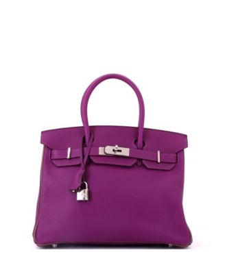 Birkin 30 Handbag Bicolor Swift with Palladium Hardware