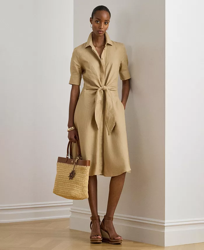 100% Linen Shirt Dress