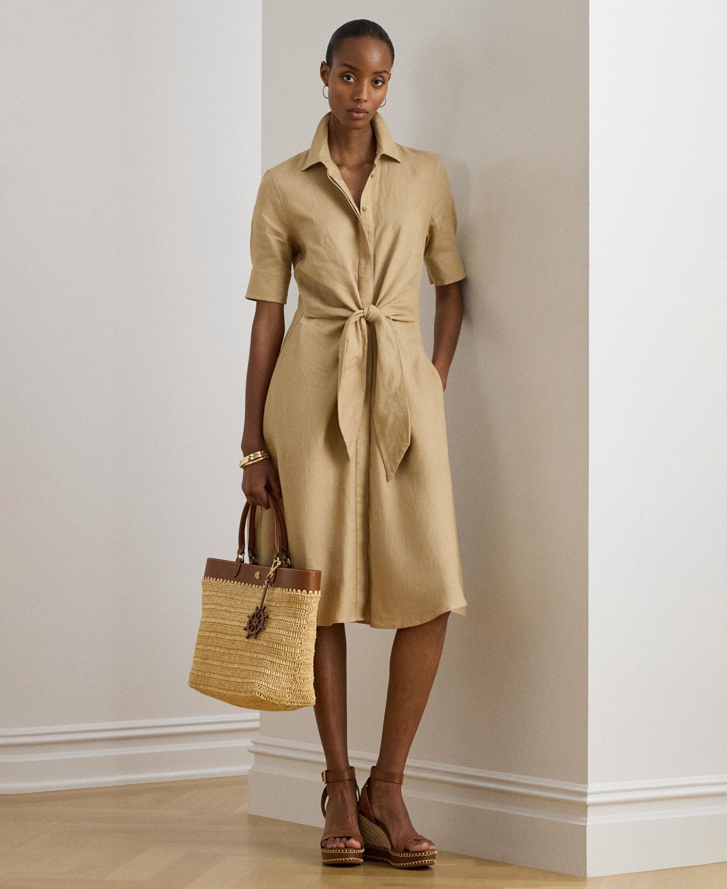 100% Linen Shirt Dress