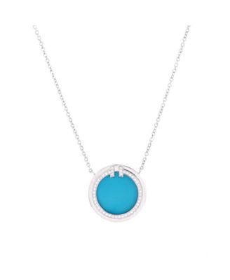 T Circle Pendant Necklace