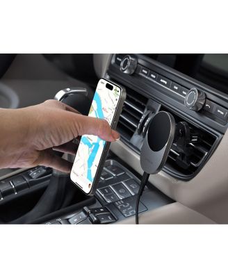 Qi2 15W Magnetic Wireless Car Charger, Space Gray