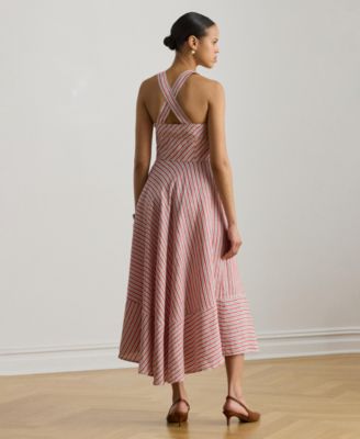 Women's Striped Square Neck Dress