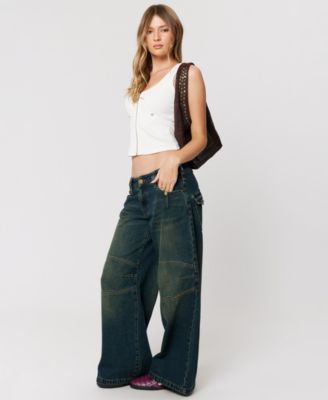 Women's Mega Riley Engineered Low Rise Baggy Jeans