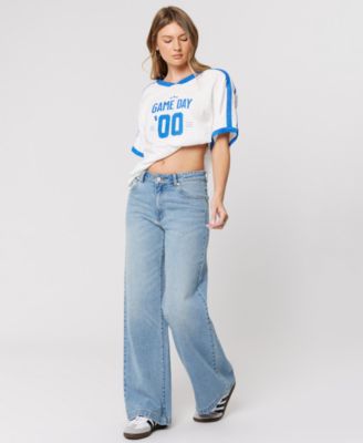 Women's Stevie Mid Rise Wide-Leg Jeans