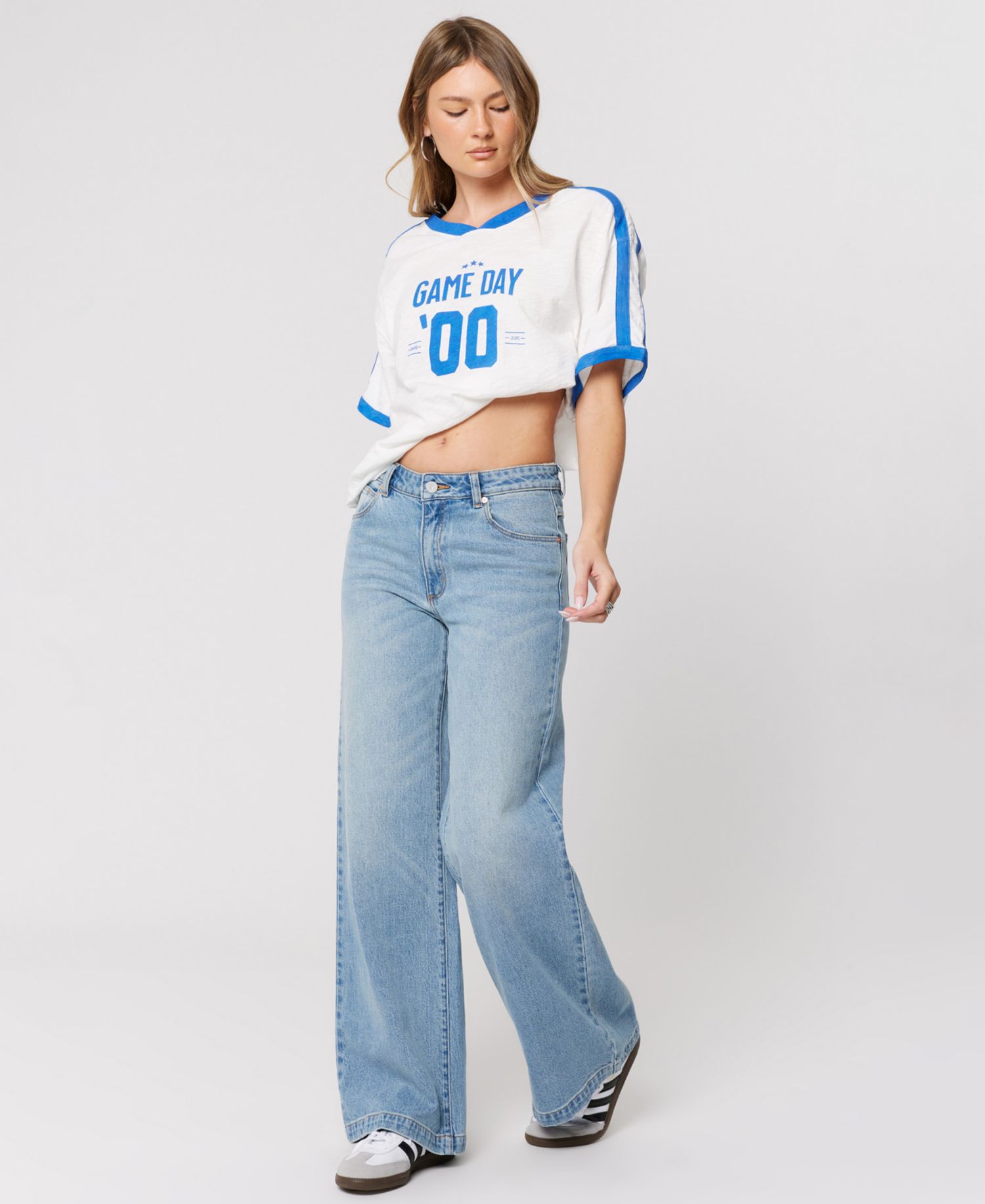 Women's Stevie Mid-Rise Wide-Leg Jeans