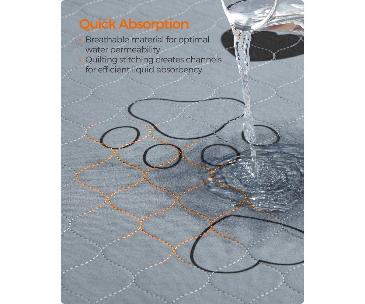 Cozito 2-Pack Washable Dog Pads, 48" x 36", 4-Layer Absorbent Waterproof Tpu, Non-Slip Backing