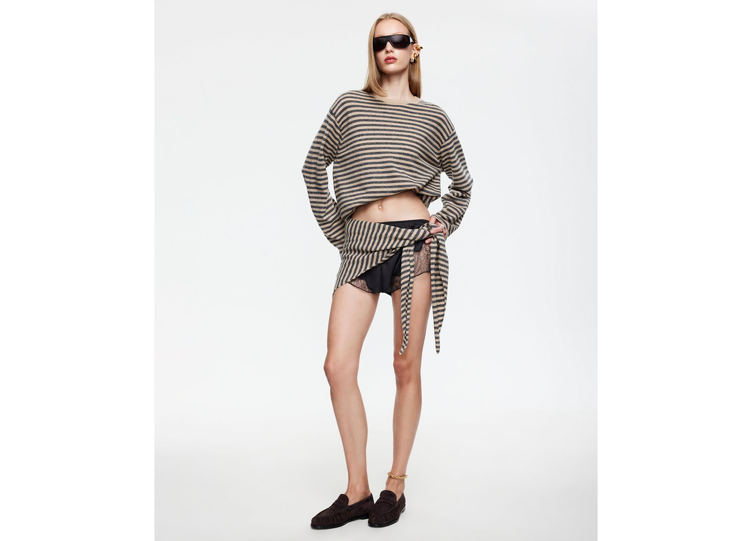 Women's Striped Long-Sleeve Top