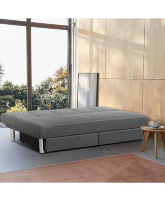 Convertible 3-Seat Sofa Bed with 2 Large Drawers and 3 Angles