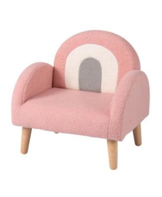 Children s Lounge Armchair with Cushioned Back and Armrests