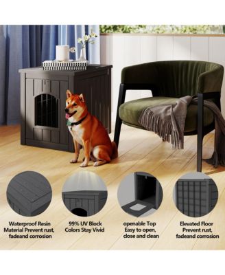 30 GAL pet nest shallow coffee Dog House Outdoor Indoor Cozy Shallow Pet House with Washable Cushion Great for Bedroom or Quiet Corners
