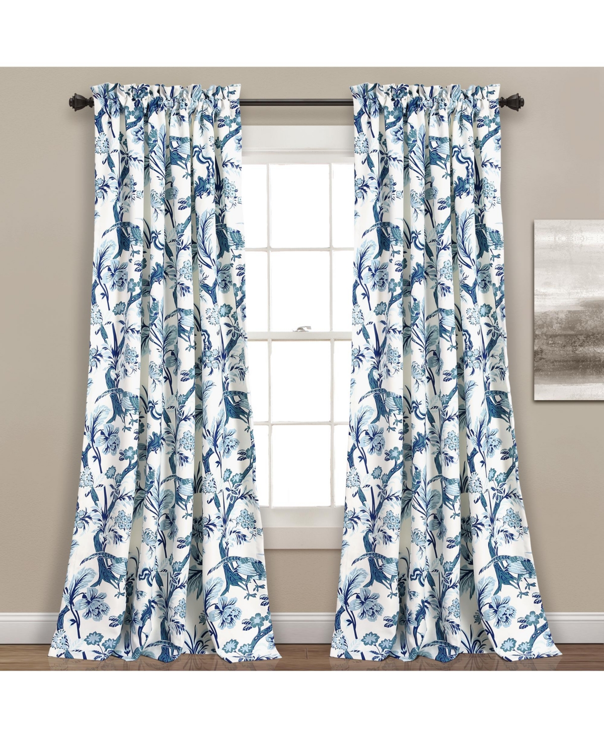 Dolores 52" x 108" Botanical Print Curtain Set