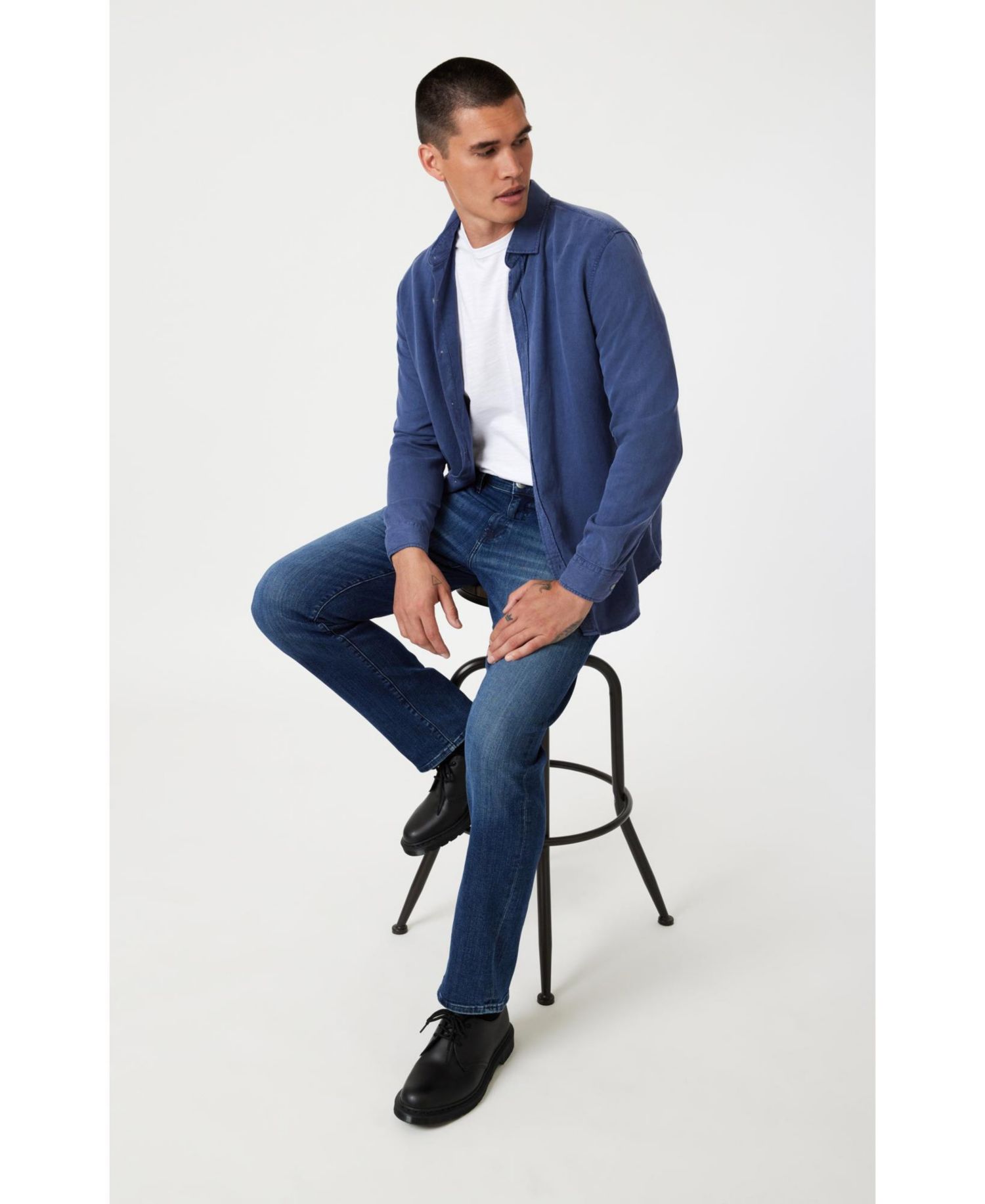 Mavi Men's Zach Straight Leg In Dark Brushed Nashville