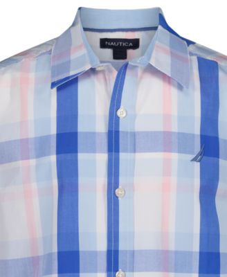 Boys' 8-20 Americana Plaid Short-Sleeve Woven Shirt