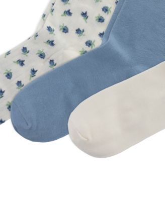 Girls' 4-11 Blueberry Bear Socks, 3-Pack