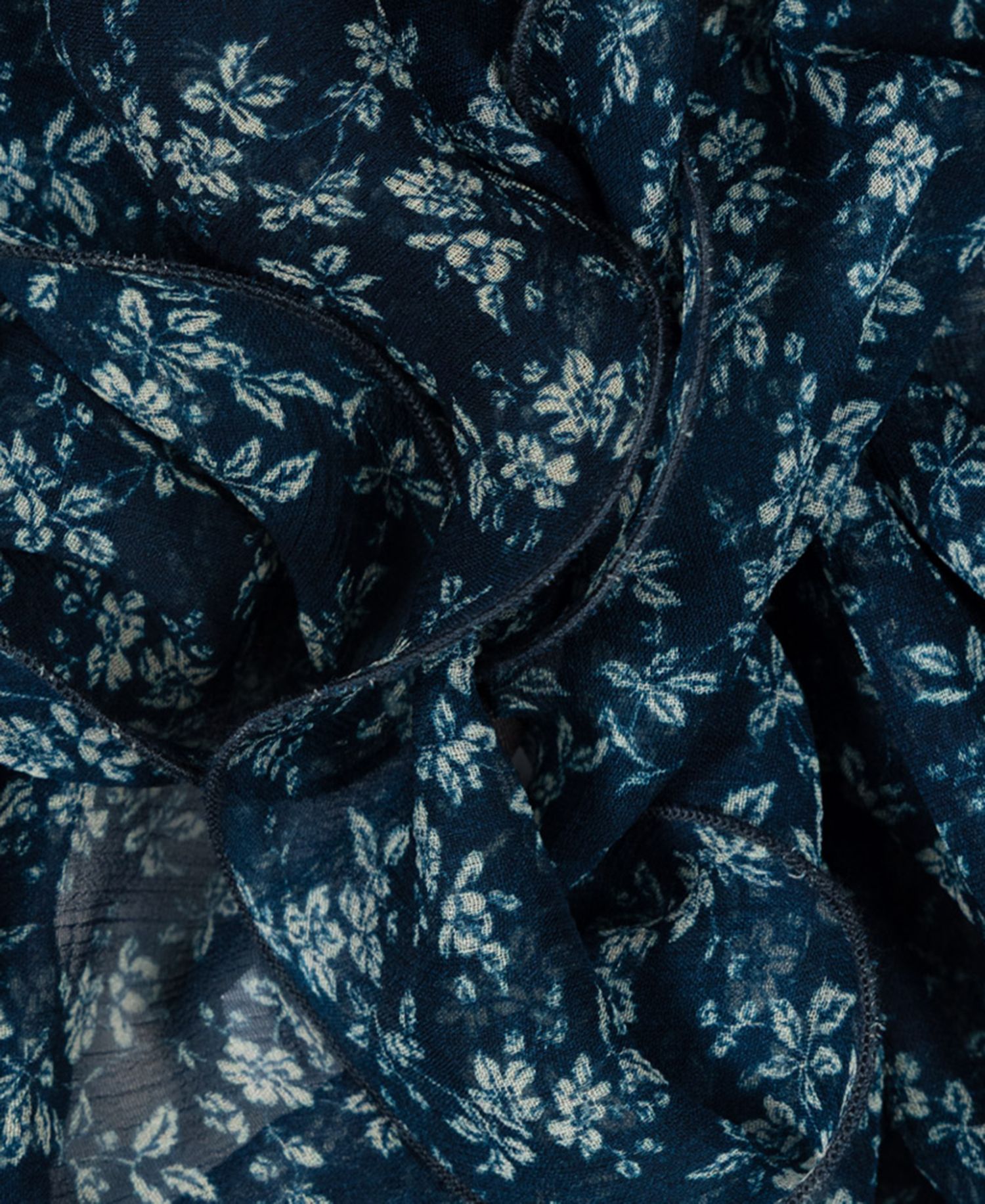 Spring Ditsy Double Ruffle Scarf