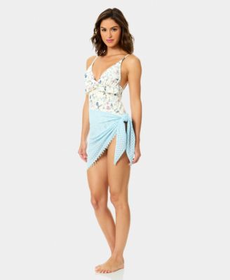 Women's Crochet Side Tie Cover-Up Skirt