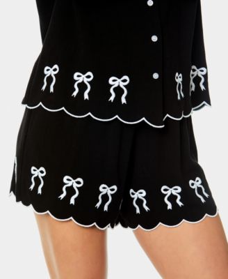 Women's Scalloped Embroidery Cover-Up Shorts