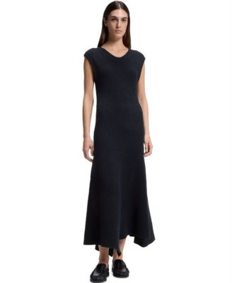 BOSS by Women's Boucl&eacute; Yarn Slim-Fit Ribbed Dress