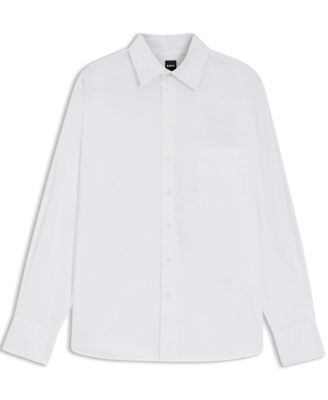 BOSS by Women's Cotton Oversized-Fit Blouse