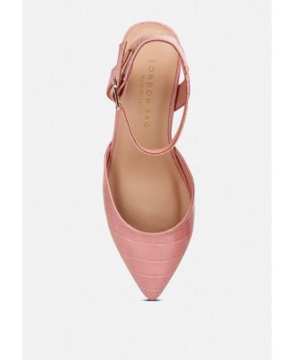 Womens Hyatt Metallic Sling Block Heel Sandals