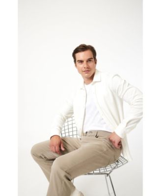 Men's Matt Relaxed Straight Leg In Sand Casual Twill