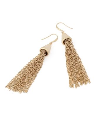 Gold Chain Fringe Earrings