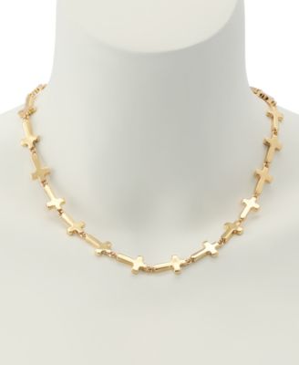 Gold Cross Collar Necklace
