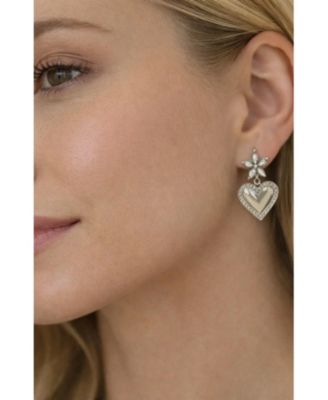 Bloom Heart Drop Earrings
