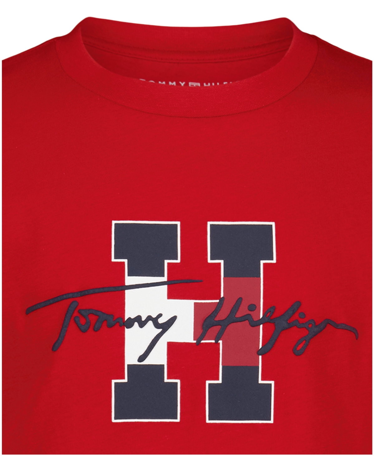 Tommy Hilfiger Boys' 8-20 Script H Crewneck T-Shirt