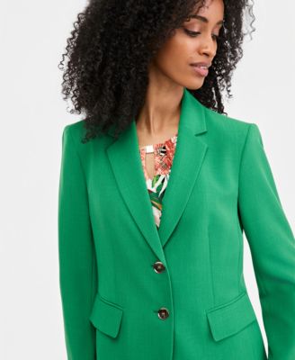 Petite Two-Button Notch Collar Jacket