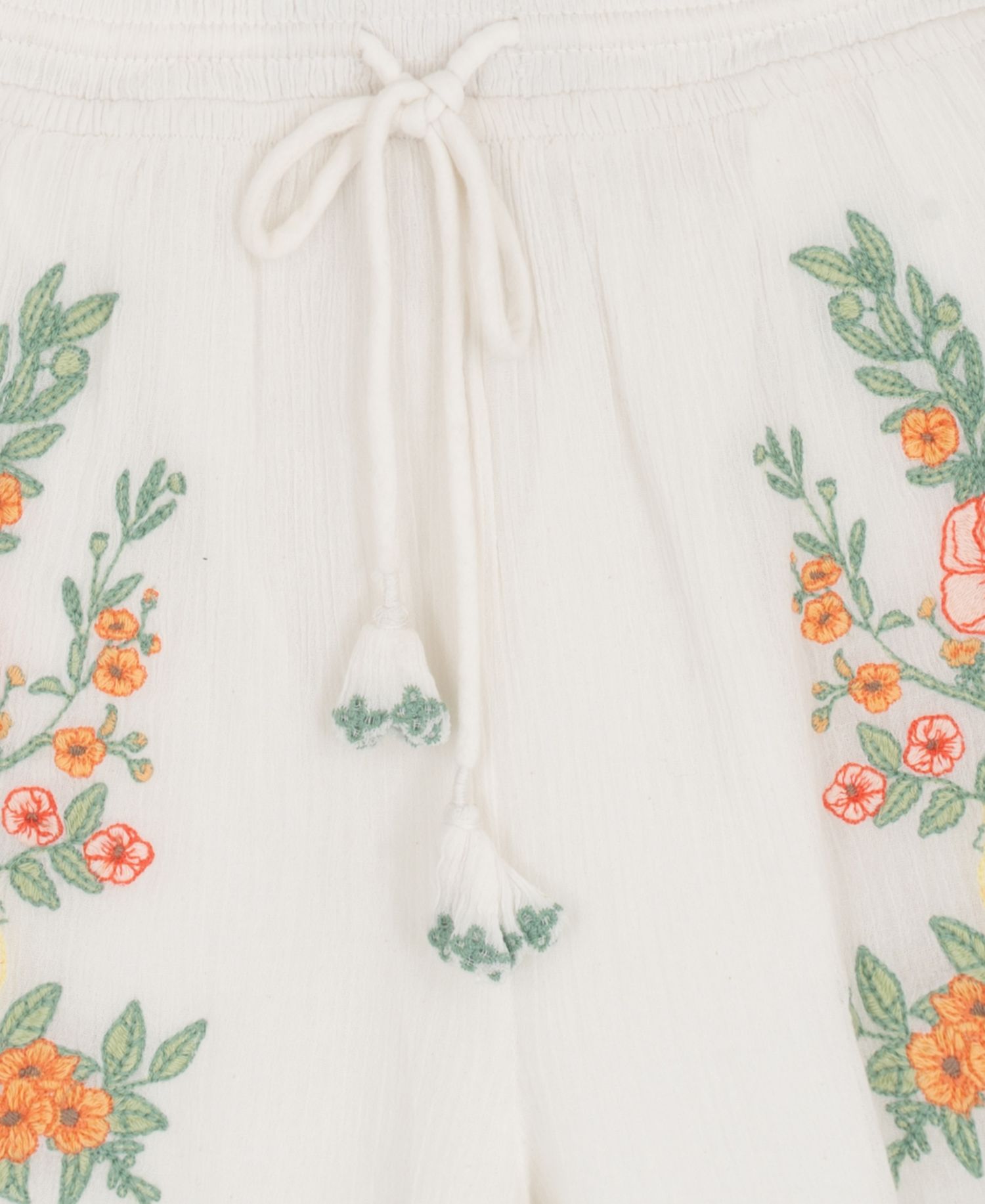 Girls' 7-16 Floral Embroidered Top and Shorts, 2-Piece Set