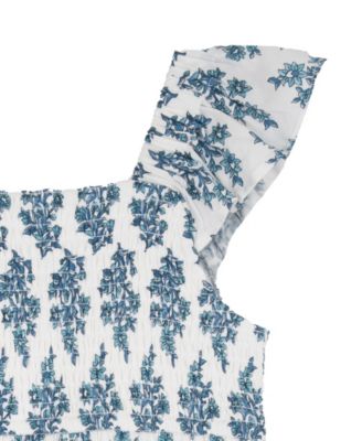 Girls' 2T-6X Printed Square Neck Dress