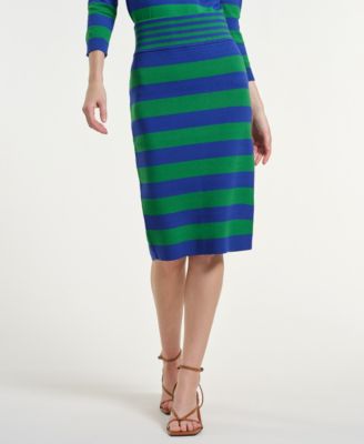 Women's Striped Pull-On Skirt